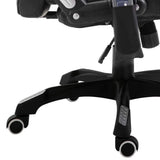 20235 Massage Office Chair Black Faux Leather