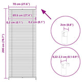 Plisse Blind 70x200cm White Pleated Blind 240600