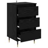 Sideboard with Drawer Black oak 35 x 40 x 70 cm Engineered wood 881698