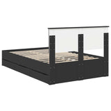 Bed Frame with Drawer Black 120 x 190 cm Engineer Wood 3407999
