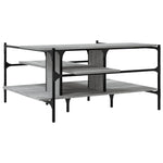 ZNTS Coffee Table Grey Sonoma 100x100x48.5 cm Engineered Wood 842314