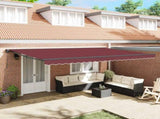 Awning Frame Burgundy 500 x 300 cm Polyester with PU coating 3331237