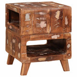 End Table with Shelf Brown 40 x 40 x 49 cm Solid Reclaim Wood 4104554