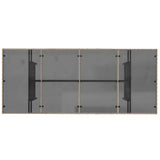 Garden Table with Glass Top Beige 190x80x74 cm Poly Rattan 365307