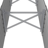 Garden Raised Bed Grey Powder-coated steel Large Durable 318874