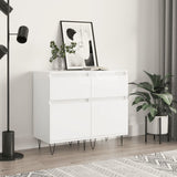 Sideboards 2 pcs High Gloss White 40x35x70 cm Engineered Wood 831153
