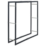 Firewood Rack Black 100x25x100 cm Steel 286288