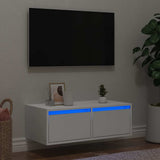 TV Cabinet with LED Lights White 75x35.5x25 cm 860229