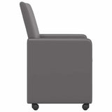 Dining Chairs with Wheels 2 pcs Grey 57 x 66 x 94 cm 42017819