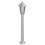 ZNTS Outdoor Floor Lamps 3pcs Silver 80 cm Stainless Steel 4006382