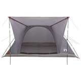 Camping Tent Grey and Orange 6-Person Polyester and Steel 42028654
