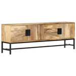 ZNTS TV Cabinet 140x30x50 cm Solid Mango Wood 285863