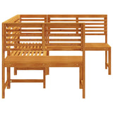 Garden Bench Set 3 pcs Brown Solid acacia wood 3328691