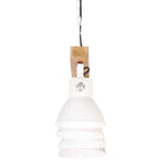 Industrial Ceiling Lamp White E27 Mango Wood 320524
