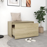 Bench Sonoma oak Engineered wood 80x40x45 cm Entryway Bench 808669