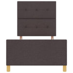 ZNTS Bed Frame Dark Brown 90x200 cm Fabric 3344700