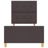 ZNTS Bed Frame Dark Brown 90x200 cm Fabric 3344700