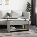 809651 Coffee Table Concrete Grey 102x50x52,5 cm Engineered Wood