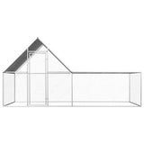 Chicken Coop 4x2x2 m Galvanised Steel 144556