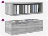 CD Storage Rack 4 pcs Grey Sonoma 40 x 17 x 17 cm 8012723