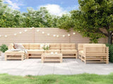 8 Piece Garden Lounge Set Solid Wood Pine 3186578