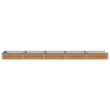 Raised Garden Bed Wood Brown 400 x 80 x 24 cm cold-rolled steel 8006504