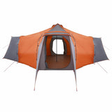 Tipi Tent with Roof Grey and Orange 492 x 492 x 275 cm Taffeta 42000989