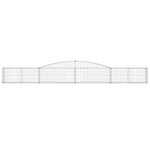 Arched Gabion Baskets 2 pcs 400x30x40/60 cm Galvanised Iron 3146827
