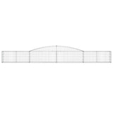 Arched Gabion Baskets 2 pcs 400x30x40/60 cm Galvanised Iron 3146827