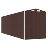 Garden Shed Dark Brown 192x689x223 cm Galvanised Steel 3147466