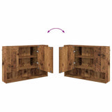 Bathroom Furniture Set 4 pcs Old Wood Engineered Wood and Metal 3393091