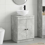 Bathroom Furniture Set Concrete Grey Engineered Wood 3404217