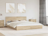 Storage Bed with Drawer Sonoma Oak 160 x 200 cm Engineered Wood 3410779