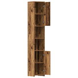 Bathroom Cabinet Old Wood 30x30x183.5 cm Engineered Wood 859393