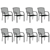 Garden Dining Set Anthracite Steel Large Stackable 3187974