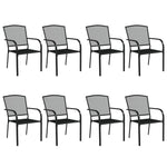 ZNTS 9 Piece Garden Dining Set Anthracite Steel 3187974