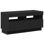 TV Cabinet with LED Lights Black 80x35x40 cm 804446