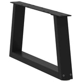 Coffee Table Legs V-Shape 2 pcs Black 60x cm Steel 4012532