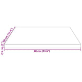 Table Top 60x60x2.5 cm Solid Wood Pine Square 824380