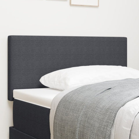 ZNTS LED Headboard Simple Style Dark Grey 100 cm Corduroy Fabric 3338022