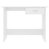 Desk White 100x50x76 cm Engineered Wood 800549