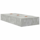 Storage Bed Frame Concrete Grey 90 x 200 cm Engineered Wood 3335344