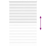Zebra Blind White 140x200 cm Fabric Width 135.9 cm Polyester 4014789