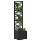 Garden Trellis Planter Black 35 x 30 x 135 cm Metal 366615