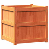 Garden Planter Wax Brown 60x60x60 cm Solid Wood Pine 837428