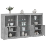 Sideboard with LED Lights Concrete Grey 181.5x37x100 cm 3209180