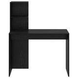 Desk with Shelf Black Oak 102 x 50 x 124 cm Engineered Wood 869355