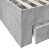 Bed Frame Concrete Grey Engineered wood, Plywood Super King 3280366