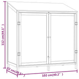 152183 Garden Shed White 102x52x112 cm Solid Wood Fir