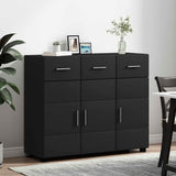 Sideboard FLORIN Black 88.5 x 30.5 x 73 cm Engineered Wood 880312